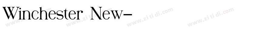 Winchester New字体转换